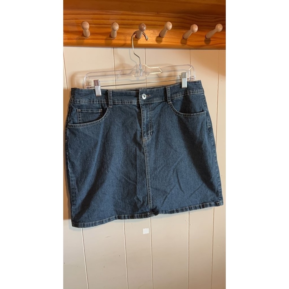 St. John's Bay Denim Skort - Picture 1 of 5